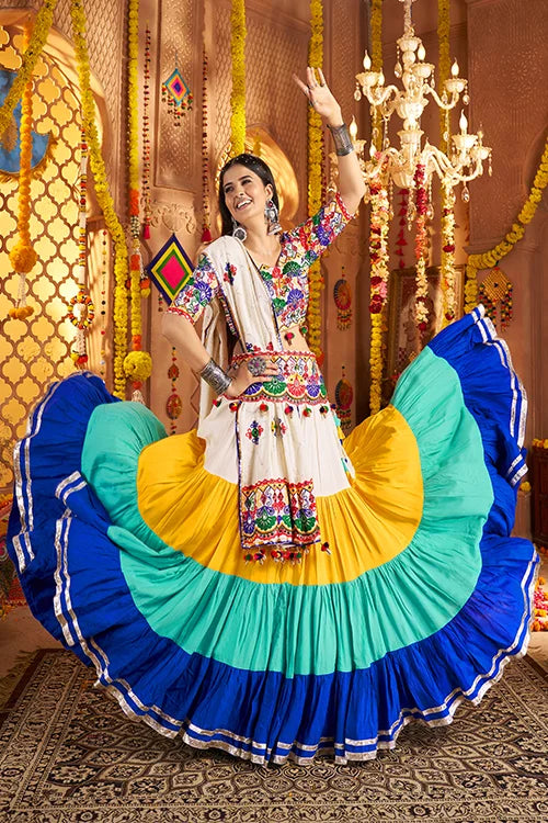 Multi Color Vibrant Chaniya Choli For Garba Night