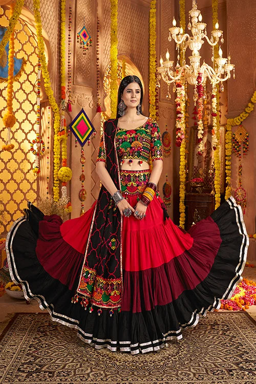 Multi Color Cotton Chaniya Choli For Navratri Look