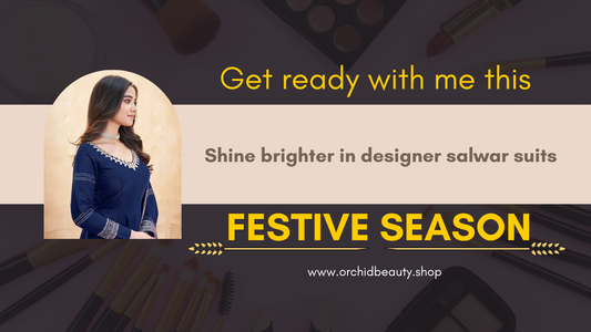 Party Wear Salwar Suit – Navy Blue Mirror & Foil Printed Work Design