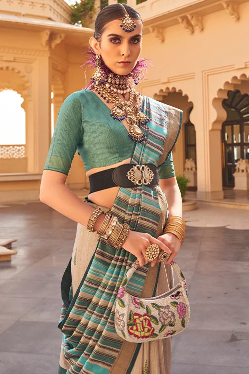 Digital Printed Saree With Printed Blouse At Shubhkala Fashion