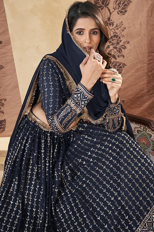 Georgette Lehenga Choli With Dupatta Women Collection