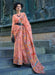 Buy Peach Weaving Organza Traditional Saree Form Shubhkala