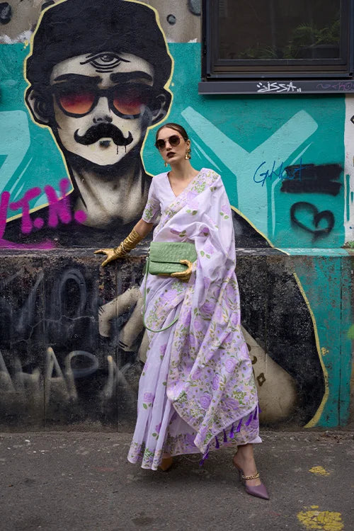 Festival Collection For Women Wear Silk Saree With Unstitched Blouse Piece