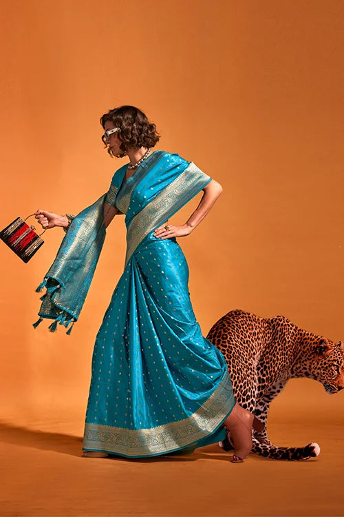 Designer Latest Women Saree With Unstitched Blouse Piece At Shubhkala Fashion