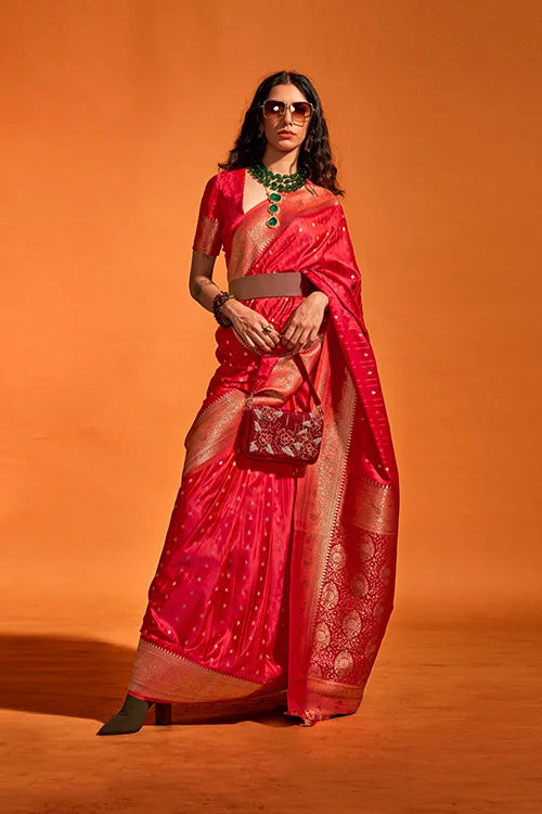 Marriage Season Collection Woomen Wear Saree With Unstitched Blouse Piece