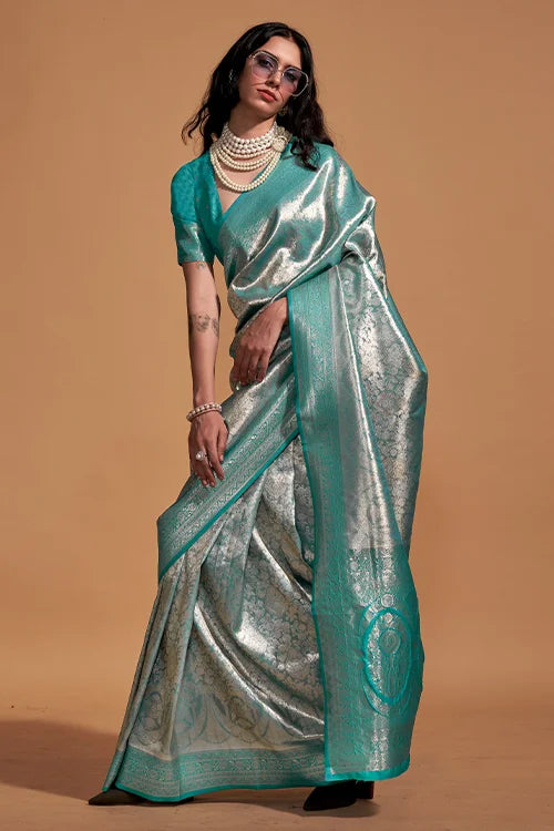 Indian Women Collection New Silk Saree With Unstitched Blouse Piece
