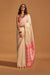 Ready To Wear Linen Handloom Silk Saree Off-White