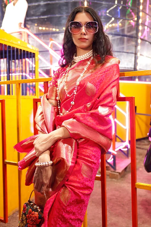 Wedding Festival Saree With Unstitched Blouse At Shubhkala Fashion