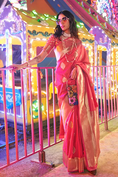 Wedding Festival Saree With Unstitched Blouse At Shubhkala Fashion