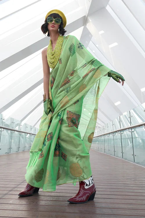 Wedding Festival Handloom Satin Silk Saree With Blouse Piece