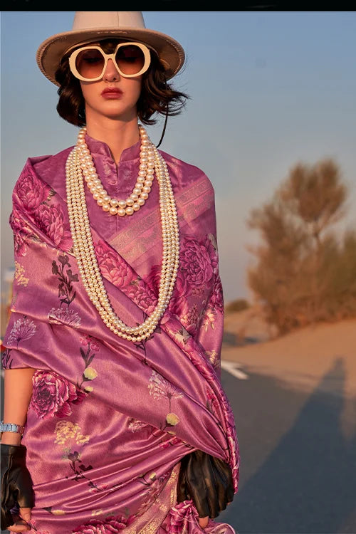 New Collection For Woven Saree With Blouse Piece At Shubhkala