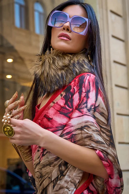 Classic Handloom Weaving Satin Silk Saree With Blouse Piece At Shubhkala Fashion