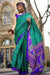 Designer Saree With Printed Satin Silk Blouse At Shubhkala Fashion