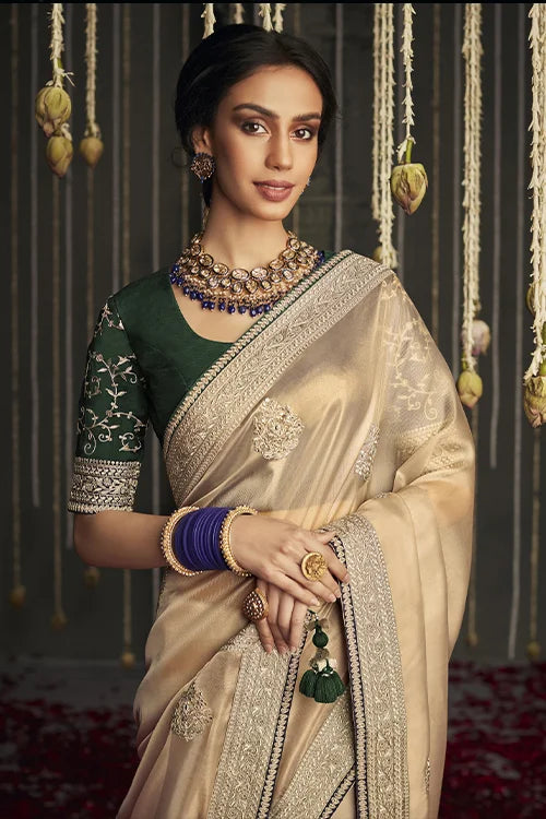 Wonderful Women Collection Party Wear Saree With Blouse Piece  At Shubhkala Fashion