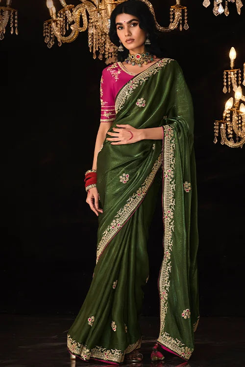 Designer Wedding Collection For Beautiful Woven Saree With Blouse