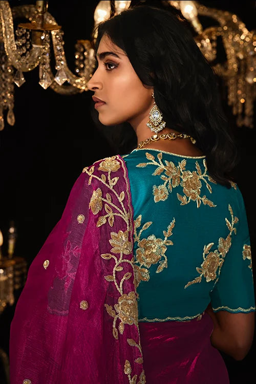 Riveting Fancy Fabric Wedding Trendy Saree With Fancy Blouse