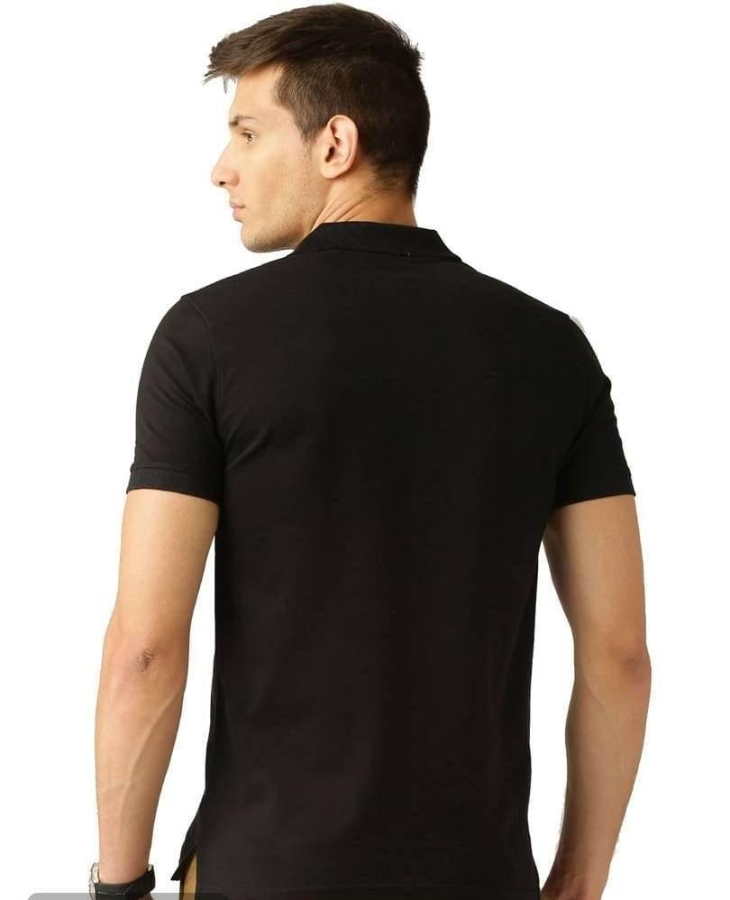 Cotton Blend Polo Neck Solid T-Shirt (Pack of 3)