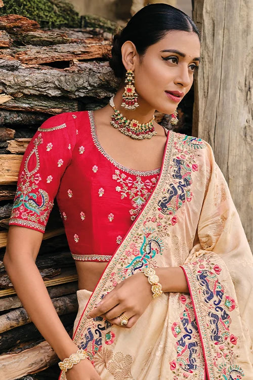 Wonderful Women Collection  Saree With Designer Blouse Piece At Shubhkala Fashion