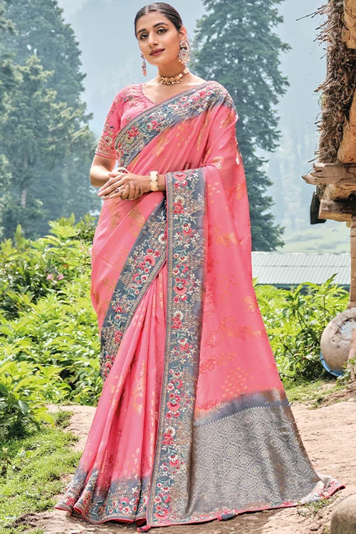 Wonderful Women Collection  Designer Saree With Designer Blouse At Shubhkala Fashion