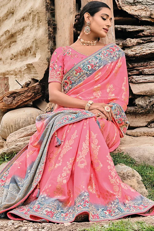 Wonderful Women Collection  Designer Saree With Designer Blouse At Shubhkala Fashion