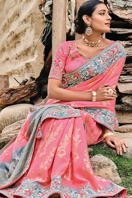 Wonderful Women Collection  Designer Saree With Designer Blouse At Shubhkala Fashion