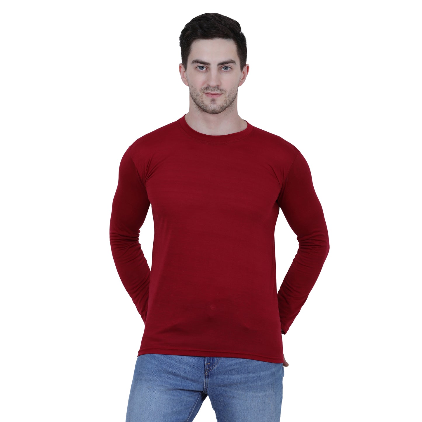 Men's Cotton Round Neck Full Sleeves Stylish Tshirt (Pack of 3)