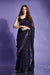 Navy Blue Designer Saree with Sequins Border