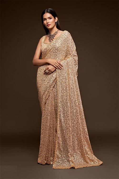 New Exclusive Party Wear Georgette Sequence work Saree Collection