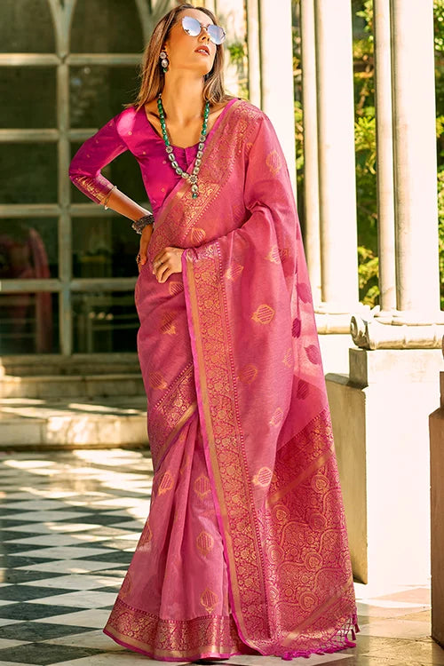 Banarasi Tissue Soft Silk Saree with Butti Blouse
