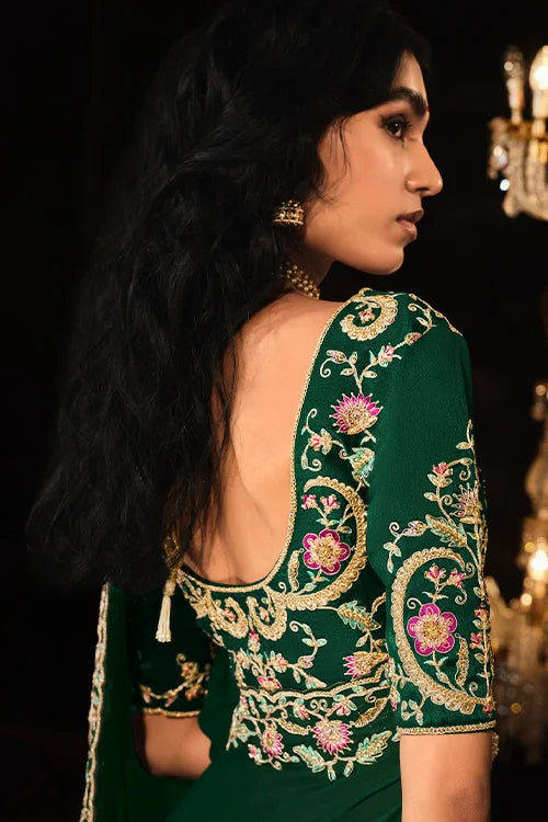 Banarasi Pure Silk Saree with Heavy Embroidery Work