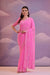 Designer Pink Soft Georgette Saree with Sequins Work