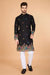 Black Designer Viscose Silk Kurta with Thread Work