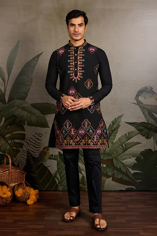 Luxurious Black Kurta for Wedding & Festive Days