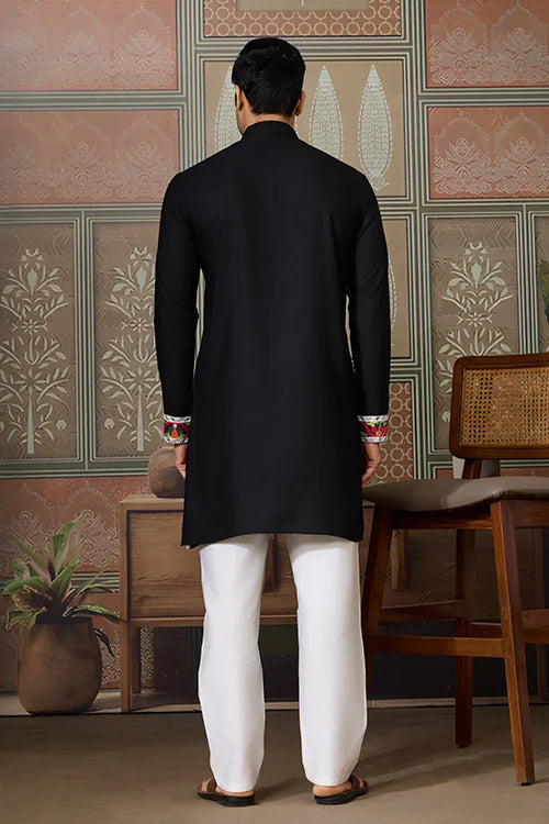 Black Trending Designer Festival Wear Men’s Kurta