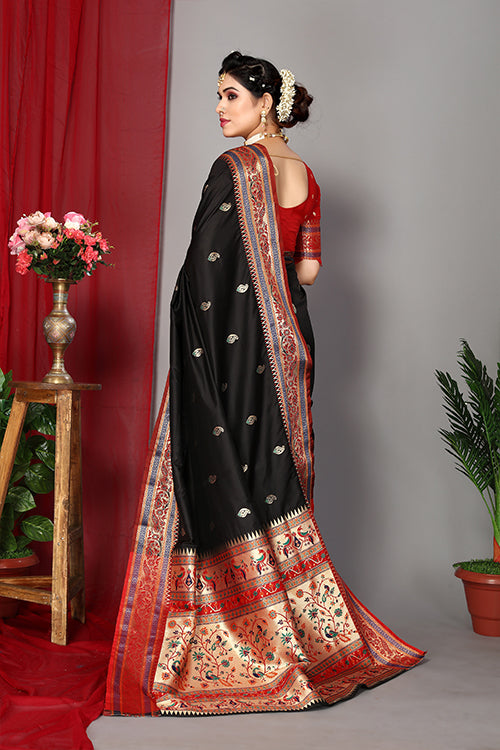 Blue Stylish Weaving and Lovely Paithani Silk Sarees