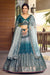 Blue Thread With Sequins Embroidery Work Lehenga Choli