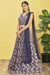 Blue Zari Sequins Embroidered With Digital Printed Lehenga Choli