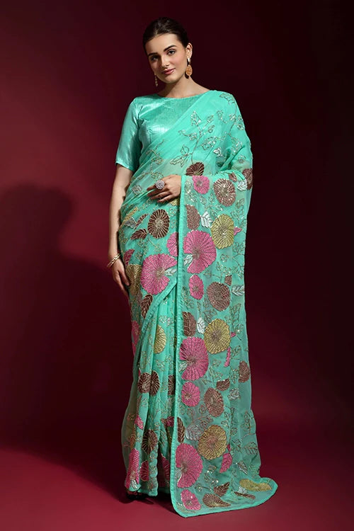 Buy Bollywood Designer Georgette Saree Online