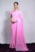 Heavy Georgette Pink Saree with Fancy Sequins Work