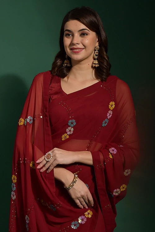 Bollywood Designer Heavy Georgette Saree Online