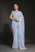 Prizam Print Heavy Georgette Saree with Mirror Work