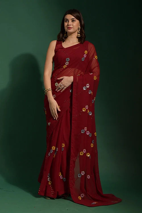 Bollywood Designer Heavy Georgette Saree Online