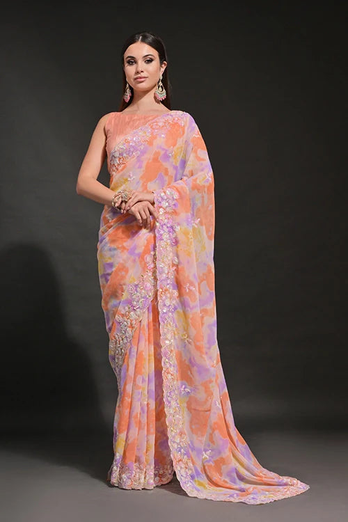 Fenta Color Bollywood Designer Saree Online | Shop Now