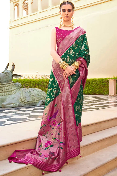 Women Fancy Designer Saree With Blouse Piece At Shubhkala
