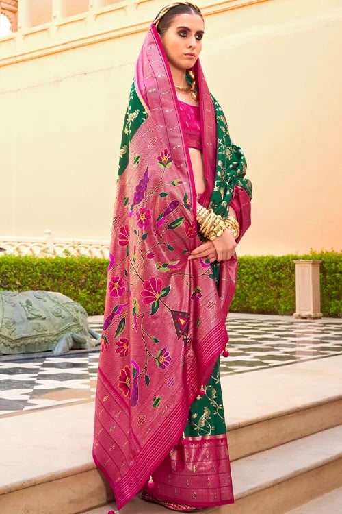 Women Fancy Designer Saree With Blouse Piece At Shubhkala