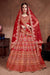 Breath taking Carmine Red Color Fancy Printed Lehenga