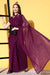Designer Wine Saree & Blouse for Weddings & Parties
