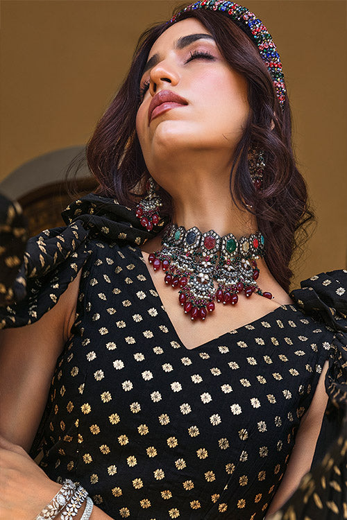 Brown Ready to Wear Plus Size Lehenga Choli