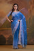 Designer C Pallu Embroidery Saree Online in Blue