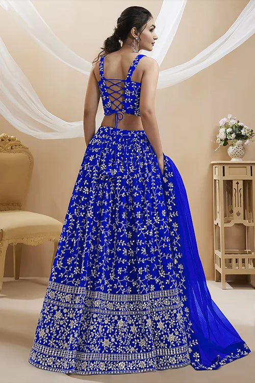 Buy Blue Georgette Lehenga Choli Online for Women